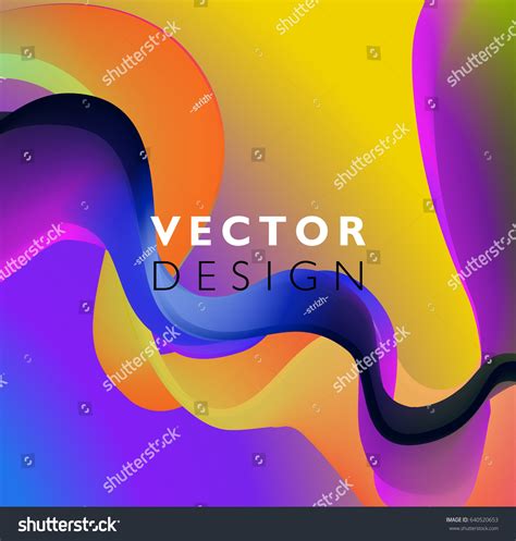 Abstract Smooth Color Wave Vector Curve Stock Vector Royalty Free