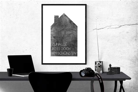 Haus Poster Mit Spruch Zuhause Ist Es Doch Am Schönsten Haus Etsy