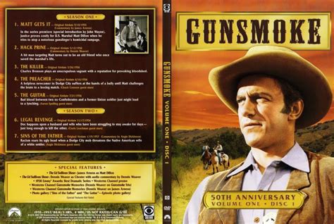 Gunsmoke 50th Anniversary Volume 1 Disc 1 Tv Dvd Scanned Covers