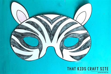 Zebra Mask Template DIY No Sew Mask Instantly Make A Zebra, 40% OFF