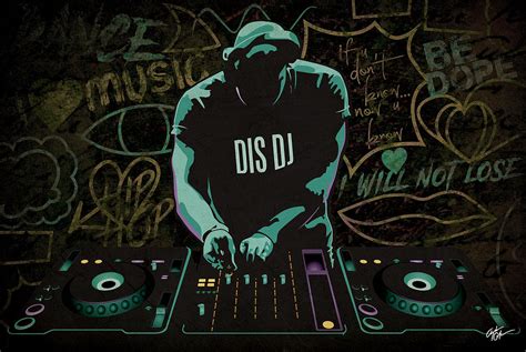 Dis DJ Graffiti Digital Art by Anysha Cokes - Pixels