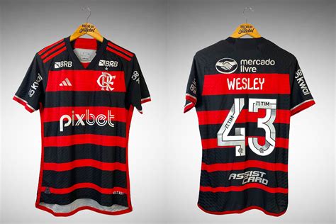 Flamengo 2024 Primeira Camisa Tam P N 43 Wesley Brechó do Futebol