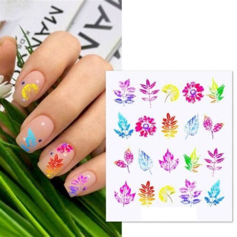 Nail Art Water Decals Stickers Transfers Spring Summer Flowers Floral