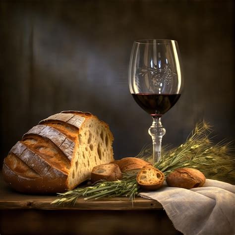 Premium Photo Romantic Italian Restaurant Food With Red Wine And Bread