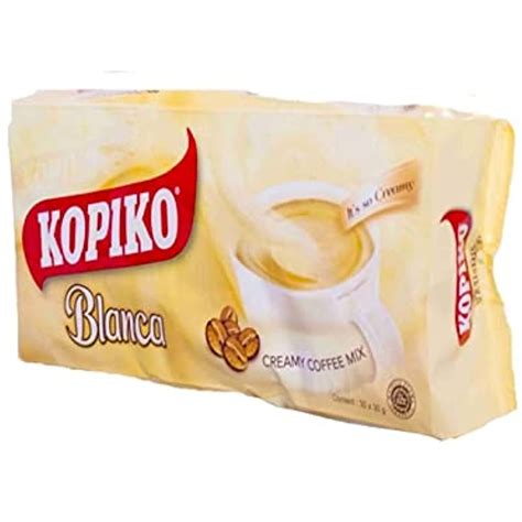 Kopiko Creamy Blanca Long Pack 3 In 1 Instant Coffee Mix 30 Bags The