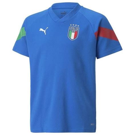 Italien Trænings T Shirt Blå Hvid Børn unisport dk