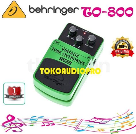 Jual Efek Behringer TO800 Vintage Tube Overdrive Guitar Effects Pedal