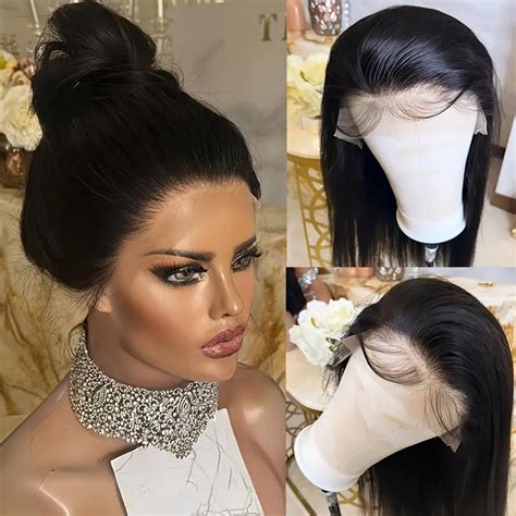 360 Full Lace Wigs Women Human Hair Bone Straight Lace Wig Temu