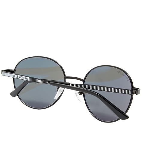 Balenciaga Round Sunglasses Black And Grey End Us