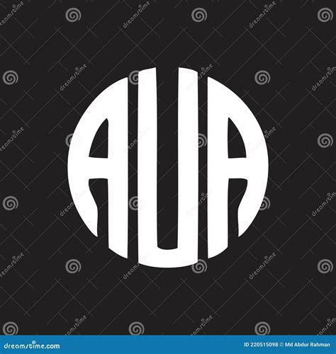 Aua Letter Logo Design On Black Backgroundaua Creative Initials Letter