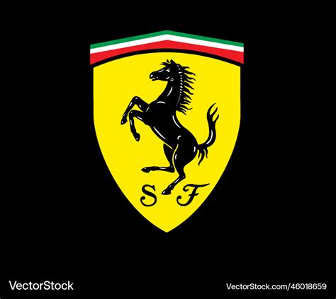 Ferrari Brand Logo Car Symbol Design Italian Auto Vector Image