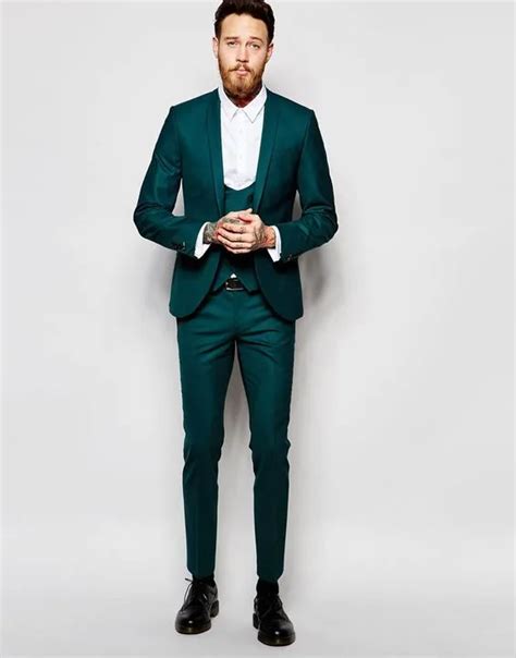 2017 Latest Coat Pant Designs Green Shawl Lapel Suits Men Skinny Formal Prom Tuxedo Groom Gentle