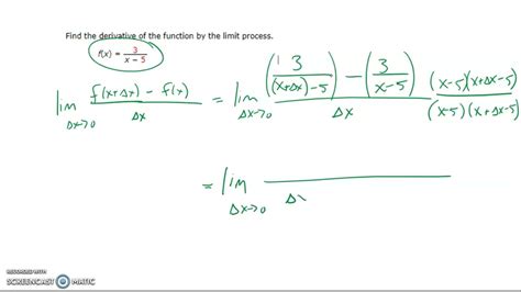 Derivative By Limit Process Rational Youtube