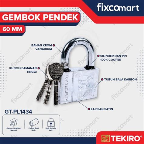 Jual Tekiro Kunci Gembok Leher Pendek Mm Di Lapak Fixcomart Bukalapak