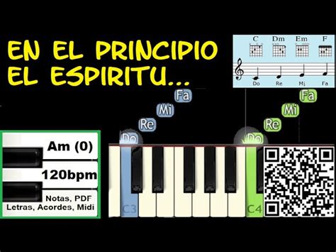 EN EL PRINCIPIO EL ESPIRITU DE DIOS Piano Tutorial Facil Partitura