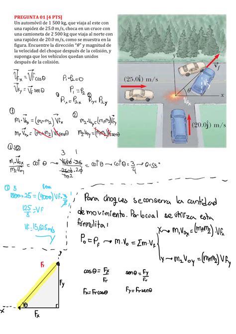 Examen Resuelto Un Autom Vil De Kg Que Viaja Al Este Con Una