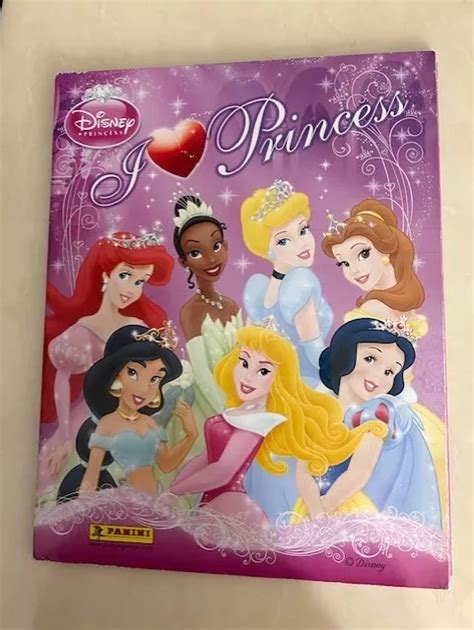 Complete Panini Disney I Love Princess Sticker Album Collection Mint