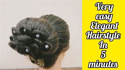 Very Easy 5 Minutes Hairstyle Quick Heatless Hairstyle For Medium