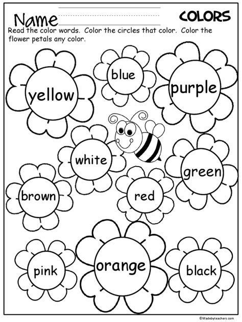 FREE Color Word Cards - This Reading Mama - Worksheets Library