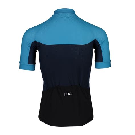 POC BIKE JERSEY ESSENTIAL ROAD LIGHT BASALT BLUE TURMALINE NAVY FOR MEN