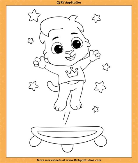 Printable Trampoline Gymnastics Coloring Pages Free Jumping On