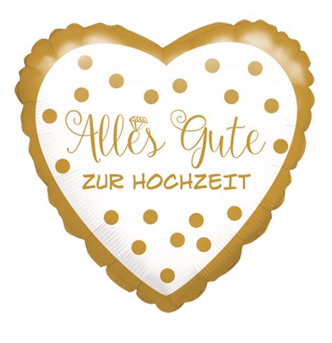 Alles Gute zur Hochzeit – golden points (45cm) | Ballonerie Bonn