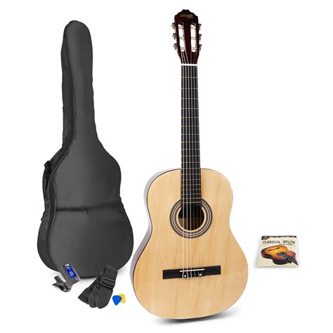 Acoustic Guitar Starter Kit Max Soloart Classic Natural