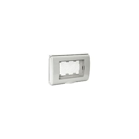 Placca IP55 Con Membrana 3 Moduli Colore Ral7035 AVE 45SP43N