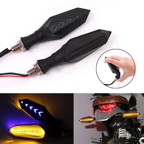 2Stck Motorrad LED Blinker Lampe 12V 12LED Sequentielle Fließende