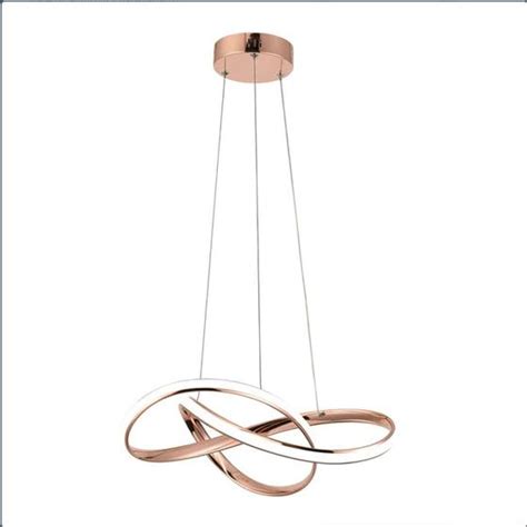 Lustre Pendente Ros Gold Temperaturas De Cores Bivolt Led Integrado