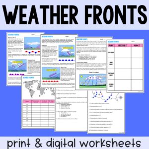 Weather Fronts & Air Masses - PDF & Digital Guided Print Version ...