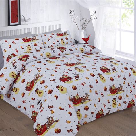 Xmas Duvet Cover With Pillow Case Novelty Reindeer Christmas Quilt