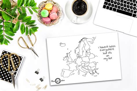 Europe Planner Stickers Europe Travel Sticker Map of Europe