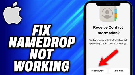 How To Fix Namedrop Not Working On Iphone Easy Fix Youtube