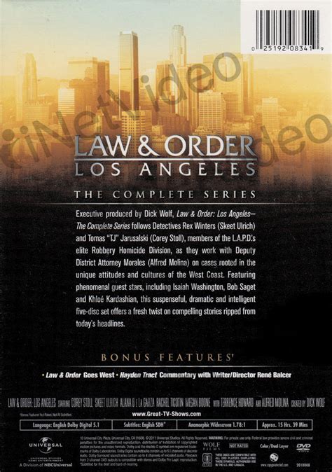 Law And Order Los Angeles The Complete Series Boxset On Dvd Movie