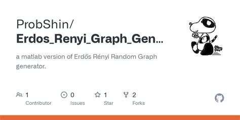 GitHub - ProbShin/Erdos_Renyi_Graph_Generator: a matlab version of ...