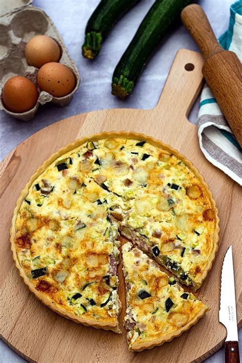 Quiche La Courgette Jambon Et Tome De Cambrai