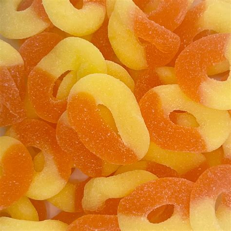 Peach Rings Bulk Gummies 1lb Bag Of Peach Gummy Rings