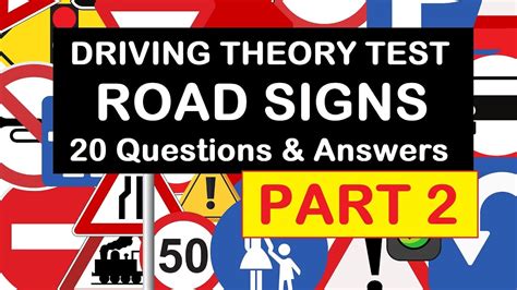 Uk Driving Test Theory Questions Road Signs Part 2 20 Questions And Answers Multiple Choice