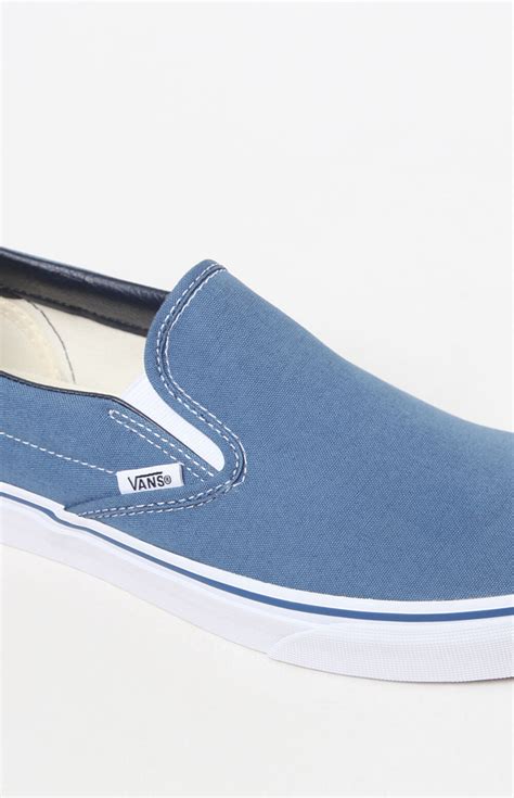 Vans Classic Blue Slip-On Shoes | PacSun