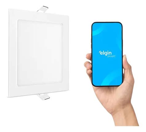 Painel Led Embutir Quadrado W Inteligente Smart Wifi Elgin Frete Gr Tis