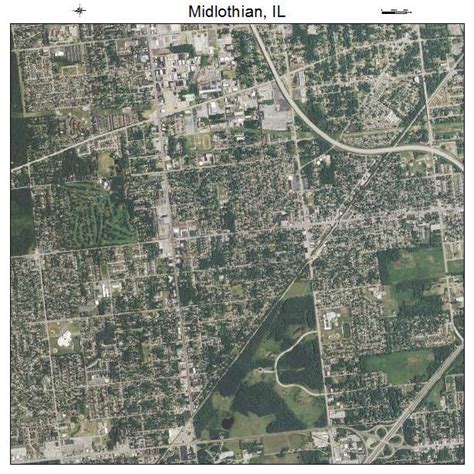 Aerial Photography Map of Midlothian, IL Illinois