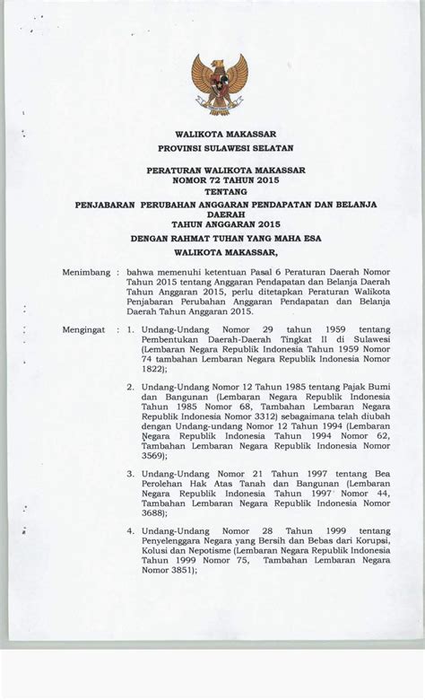 PDF Perwali No 72 Tahun 2015 Jdih Makassar Go Id Lembaran