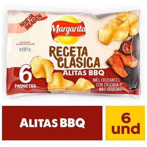 Papas Margarita Receta Clásica Alitas BBQ x6 und 228 g Mercacentro