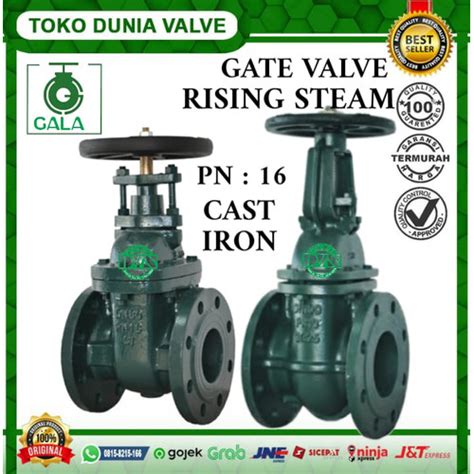 Jual GATE VALVE GALA 2 INCHI DN50 CAST IRON FLANGE END PN16 RS