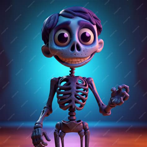 Premium AI Image | Funny Skeleton Cartoon Character