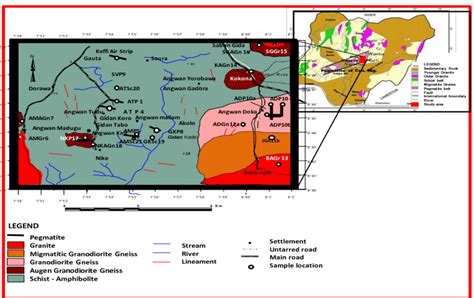 1 Geological Map Of Nigeria Showing Locations Of Pegmatite Of Central Download Scientific