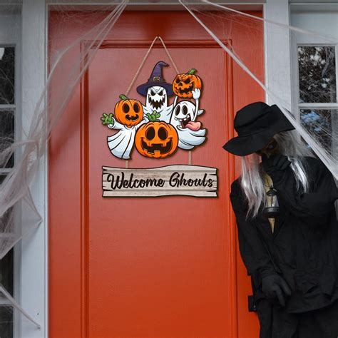 The Holiday Aisle® Welcome Ghouls Halloween Decorations, Ghost Wall ...