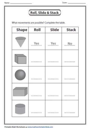 3-d Shapes Worksheet - ShapesWorksheets.com