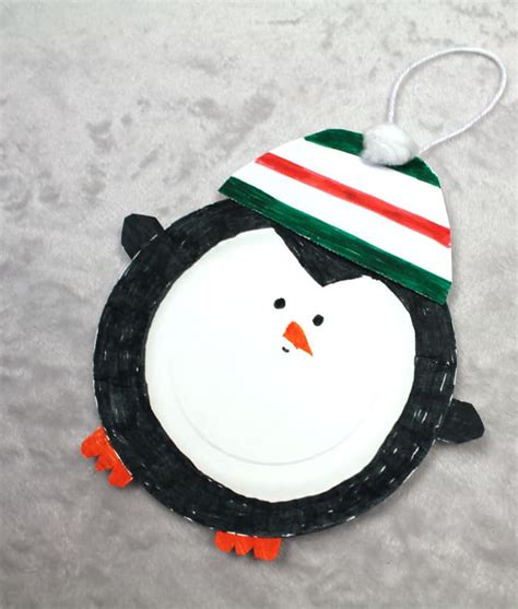 Cute Easy Paper Plate Penguin Christmas Ornament Craft A Crafty Life